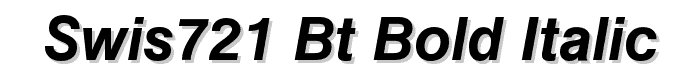 Swis721 BT Bold Italic font